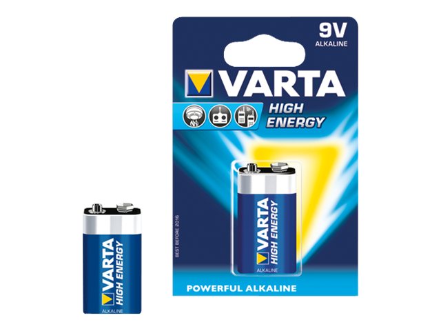 Varta High Energy - Batterie 9V Alkalisch 550 mAh