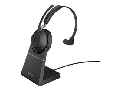 Jabra Evolve2 65 MS Mono - Headset - On-Ear - konvertierbar - kabellos USB-C mit Ladestation