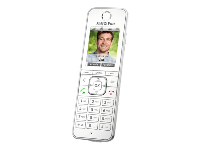 AVM FRITZ!Fon C6 - Schnurloses VoIP-Telefon - mit Internetradio mit Rufnummernanzeige - ECO DECT\GAP - dreiweg Anruffunktion - SIP