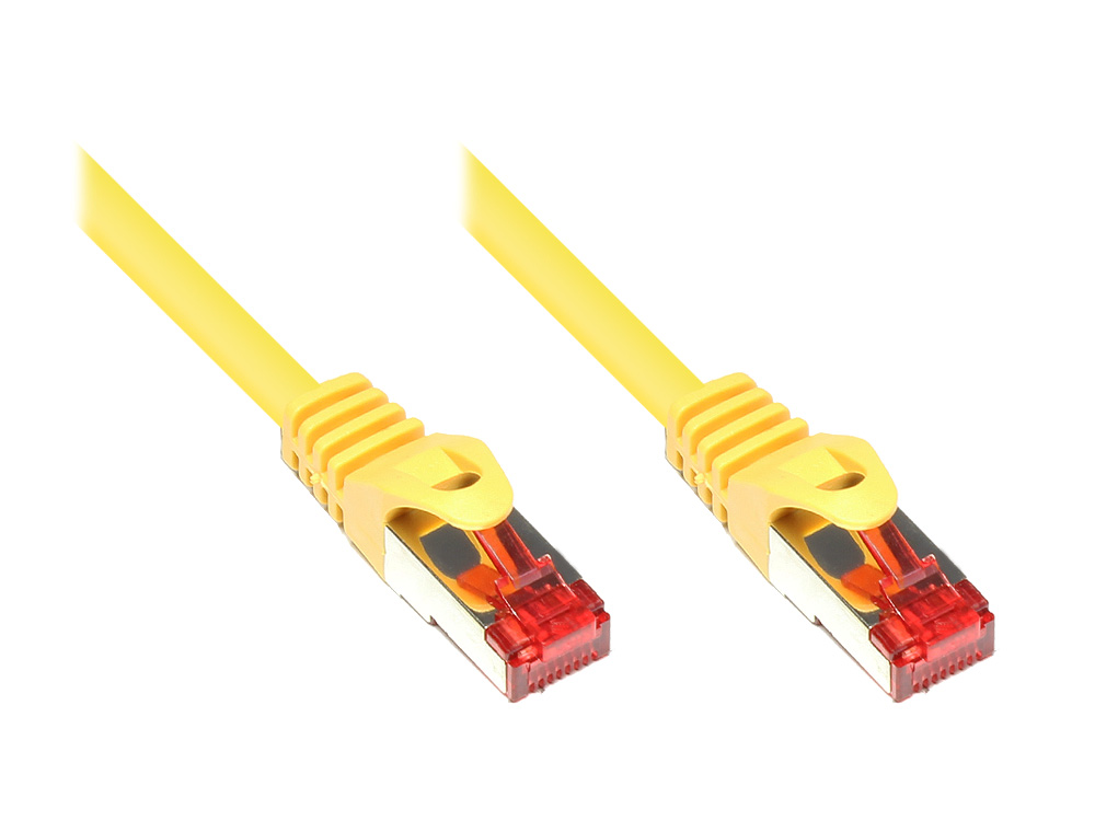 Patchkabel, Cat. 6, S/FTP, PiMF, PVC, 250MHz, gelb, 2m, Good Connections