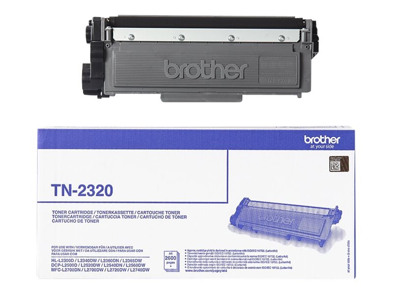 Brother TN2320 - Schwarz - Original - Tonerpatrone - für Brother DCP-L2500, L2520, L2560, HL-L2300, L2340, L2360, L2365, MFC-L2700, L2720, L2740