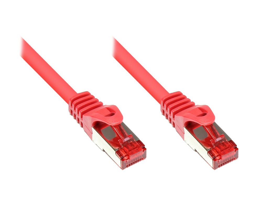 Patchkabel, Cat. 6, S/FTP, PiMF, PVC, 250MHz, rot, 0,5m, Good Connections