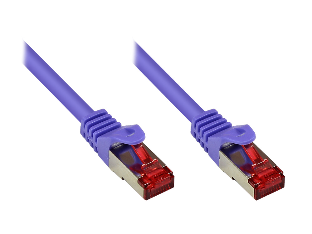 Patchkabel, Cat. 6, S/FTP, PiMF, PVC, 250MHz, violett, 3m, Good Connections