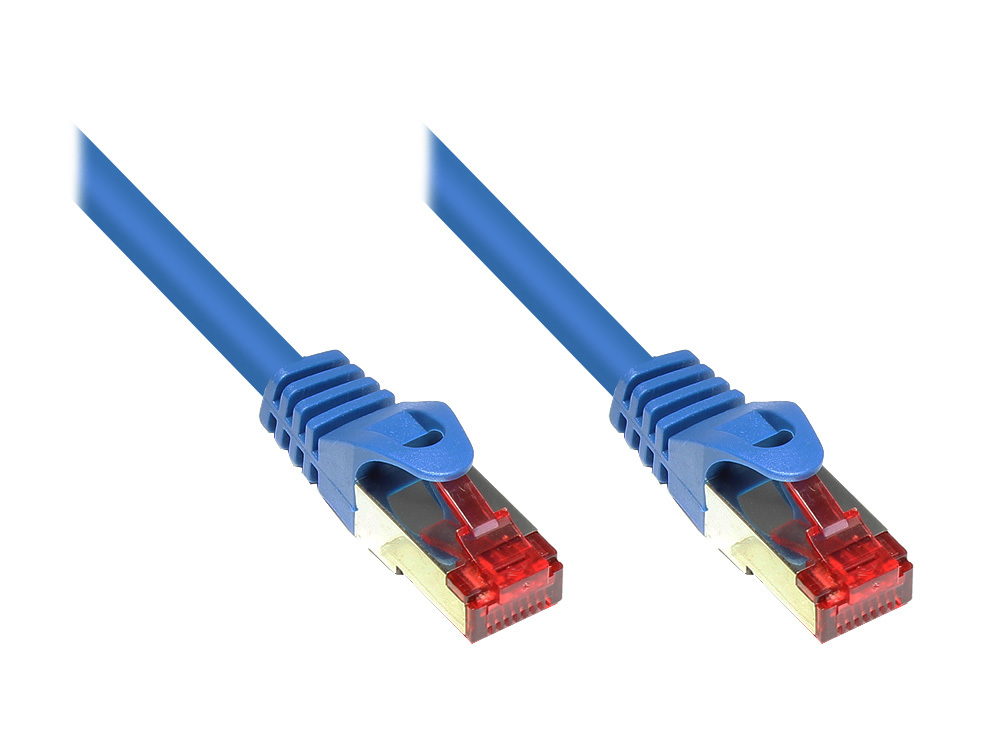 Patchkabel, Cat. 6, S/FTP, PiMF, PVC, 250MHz, blau, 3m, Good Connections