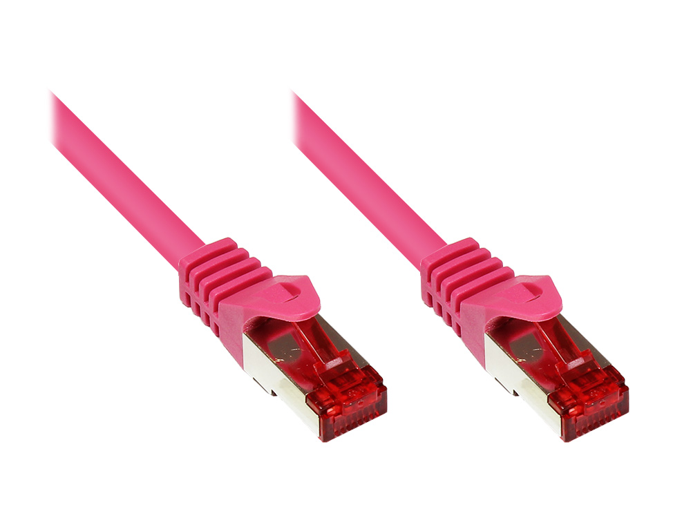 Patchkabel, Cat. 6, S/FTP, PiMF, PVC, 250MHz, magenta, 1,5m, Good Connections