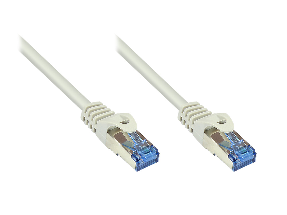 Patchkabel, Cat. 6A, S/FTP, PiMF, halogenfrei, 500MHz, grau, 5m, Good Connections
