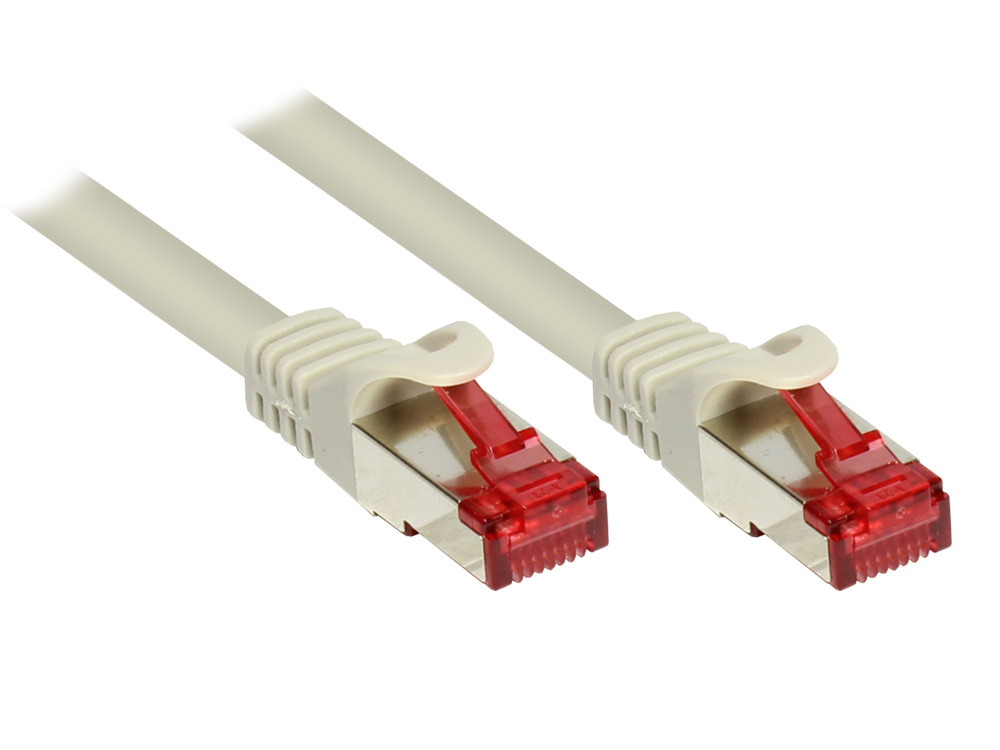 Patchkabel, Cat. 6, S/FTP, PiMF, PVC, 250MHz, grau, 0,5m, Good Connections